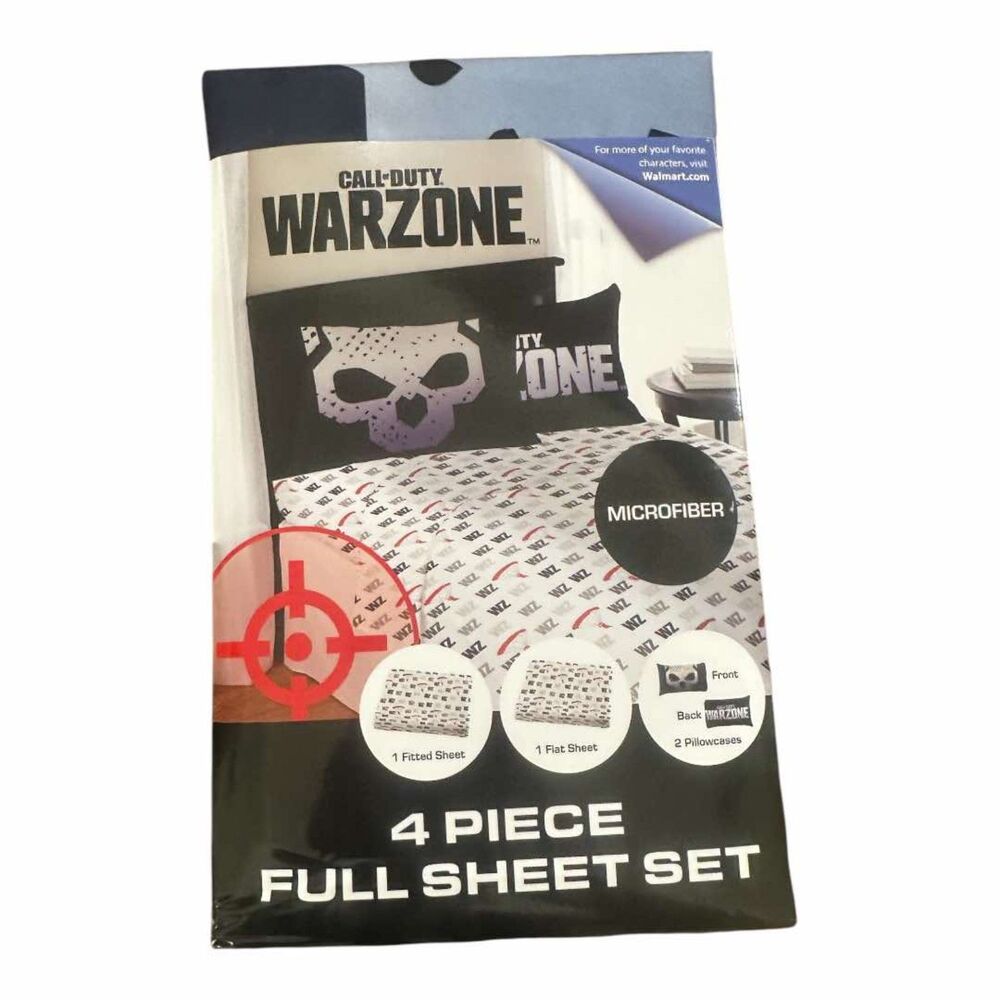 Call of Duty Gamer Warzone 4 pieces Full size Sheet Set